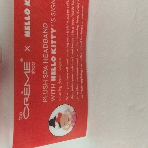 🎀 the Creme Shop Hello Kitty 🎀 Bow Plush SPA Headband Red White NEW 🎀 - Picture 5 of 5